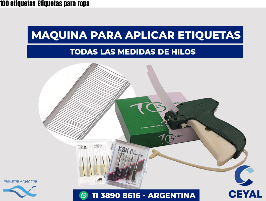 100 etiquetas Etiquetas para ropa