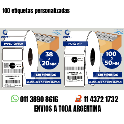 100 etiquetas personalizadas