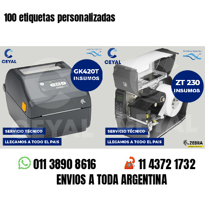 100 etiquetas personalizadas