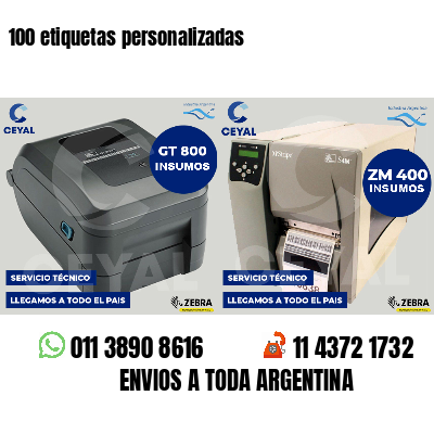 100 etiquetas personalizadas