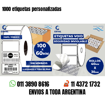 1000 etiquetas personalizadas