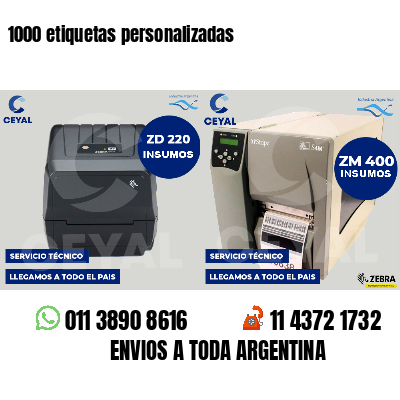 1000 etiquetas personalizadas