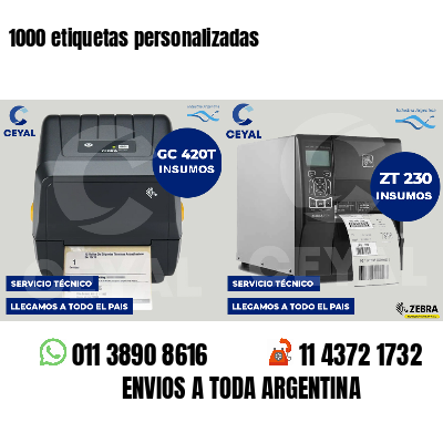 1000 etiquetas personalizadas