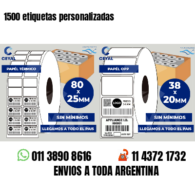 1500 etiquetas personalizadas
