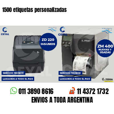 1500 etiquetas personalizadas