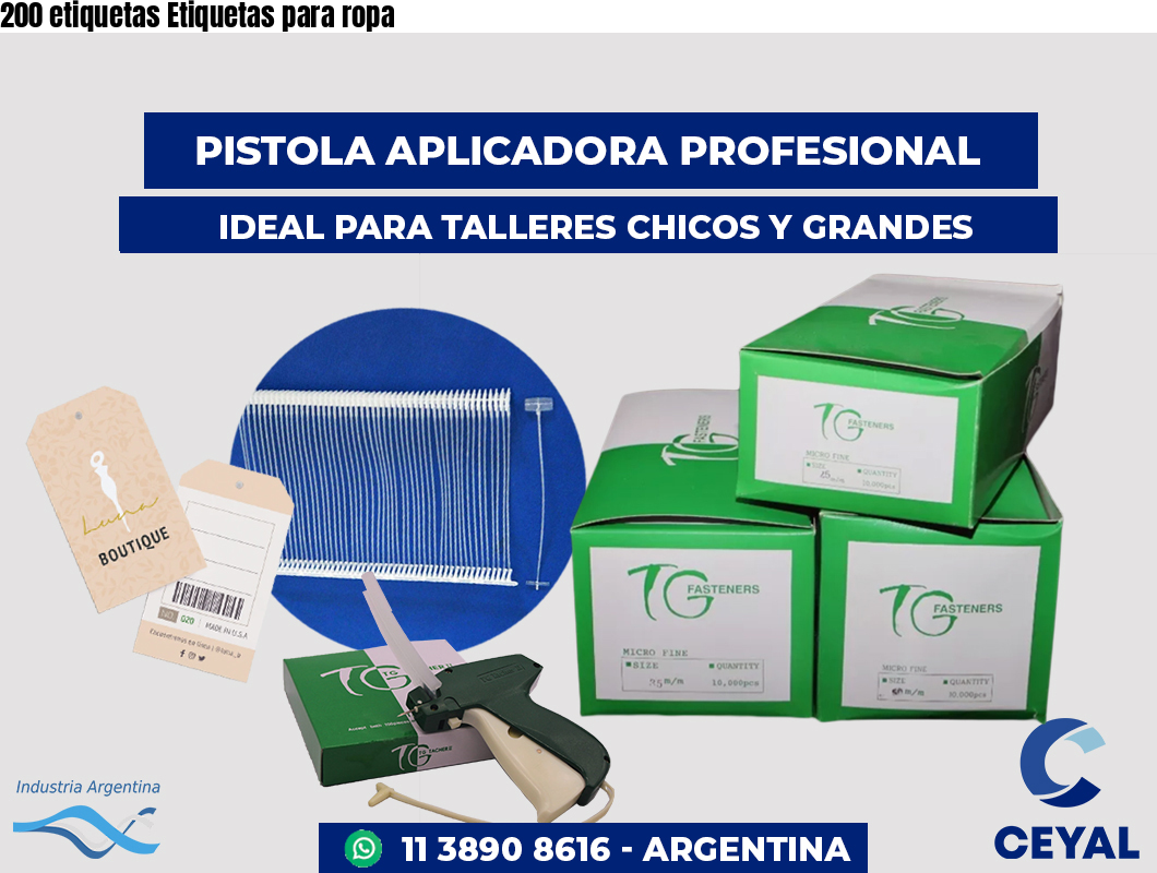 200 etiquetas Etiquetas para ropa