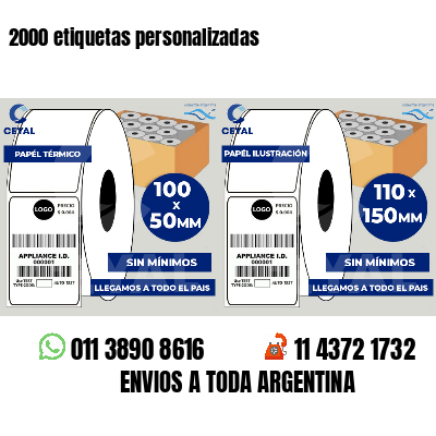 2000 etiquetas personalizadas