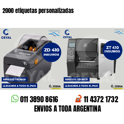 2000 etiquetas personalizadas