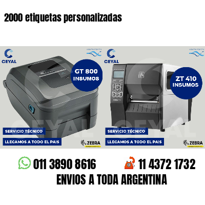 2000 etiquetas personalizadas