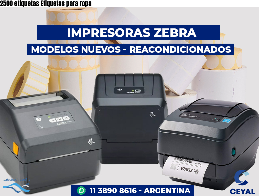 2500 etiquetas Etiquetas para ropa