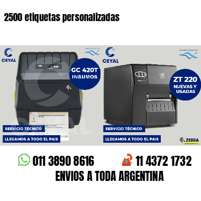 2500 etiquetas personalizadas