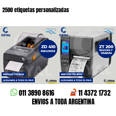 2500 etiquetas personalizadas