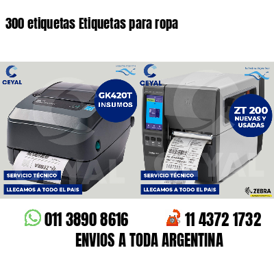 300 etiquetas Etiquetas para ropa