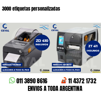 3000 etiquetas personalizadas