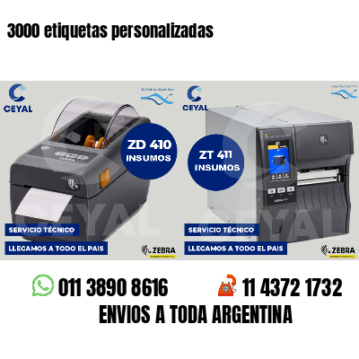 3000 etiquetas personalizadas