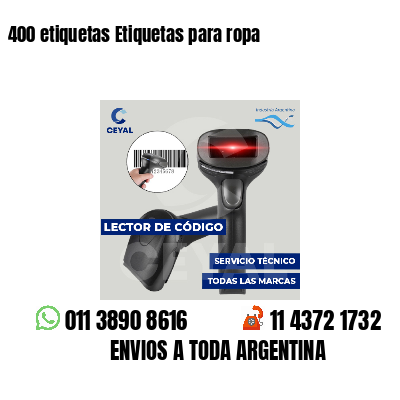 400 etiquetas Etiquetas para ropa