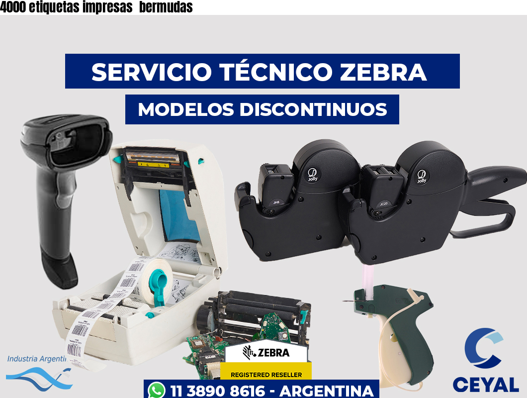 4000 etiquetas impresas bermudas