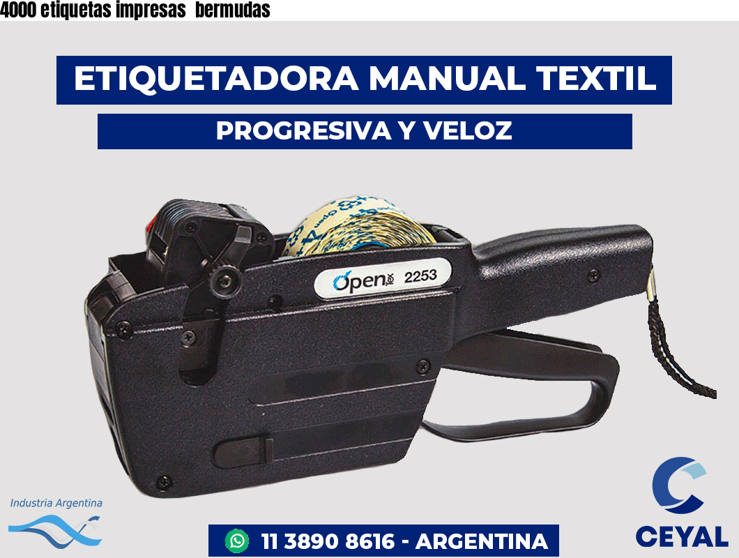 4000 etiquetas impresas bermudas