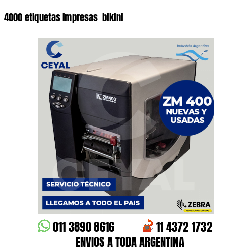 4000 etiquetas impresas  bikini