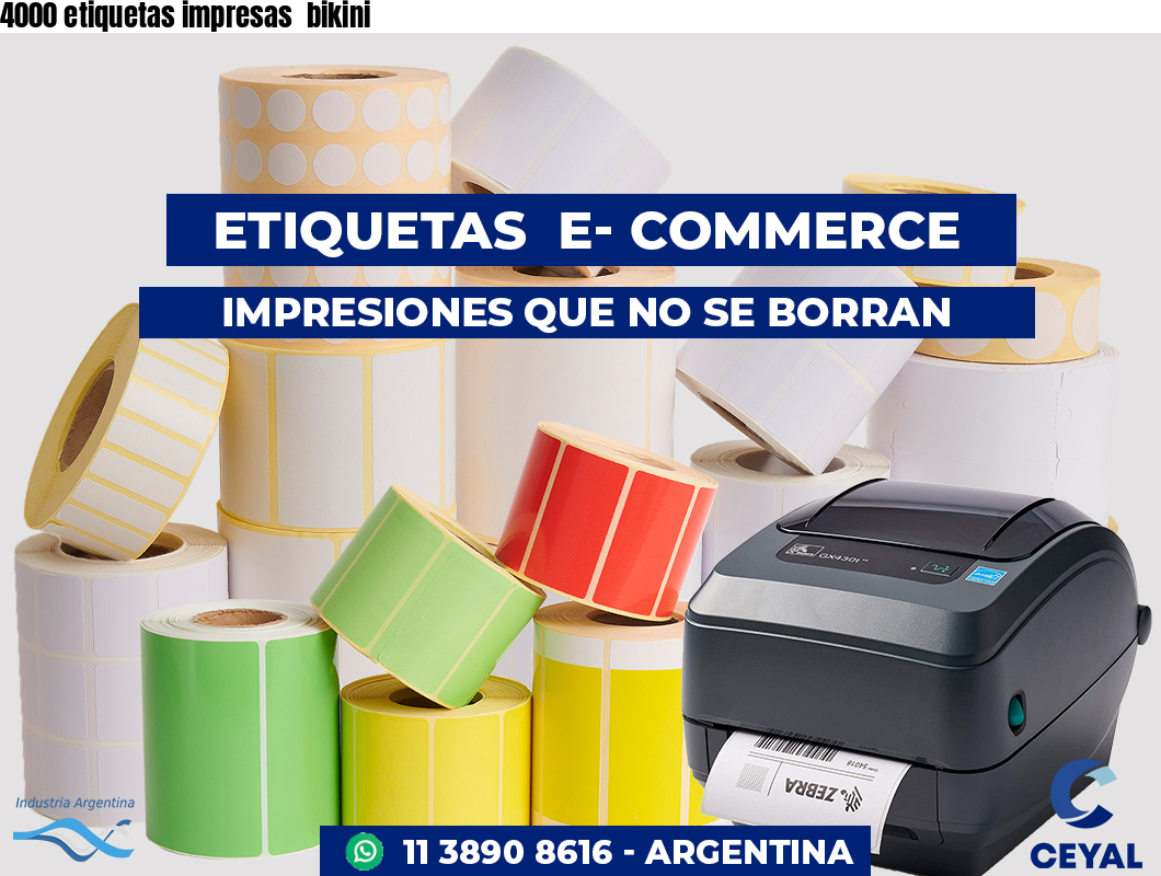 4000 etiquetas impresas  bikini