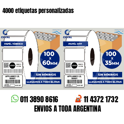 4000 etiquetas personalizadas