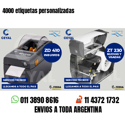 4000 etiquetas personalizadas