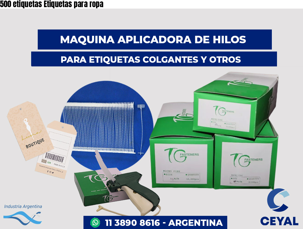 500 etiquetas Etiquetas para ropa