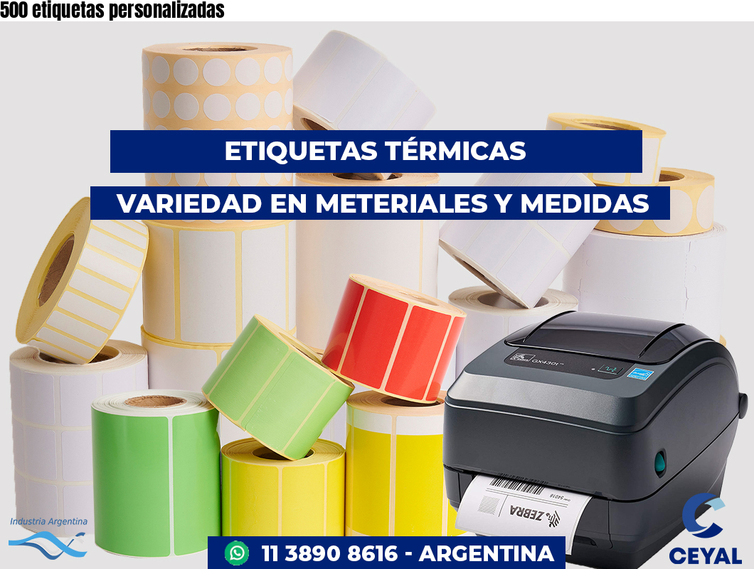 500 etiquetas personalizadas