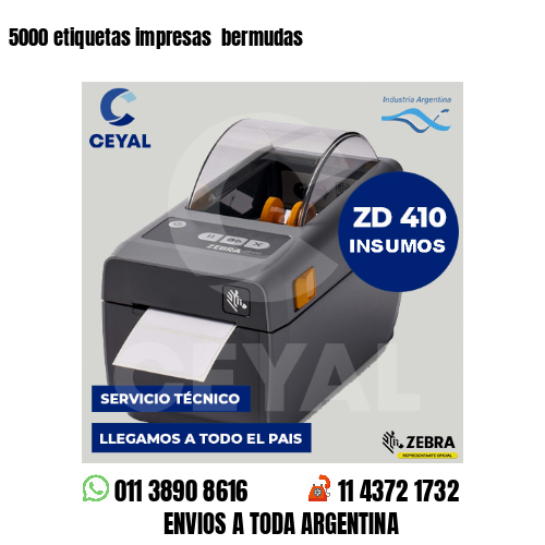 5000 etiquetas impresas bermudas