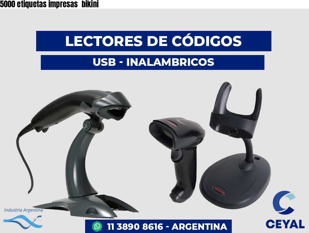 5000 etiquetas impresas bikini