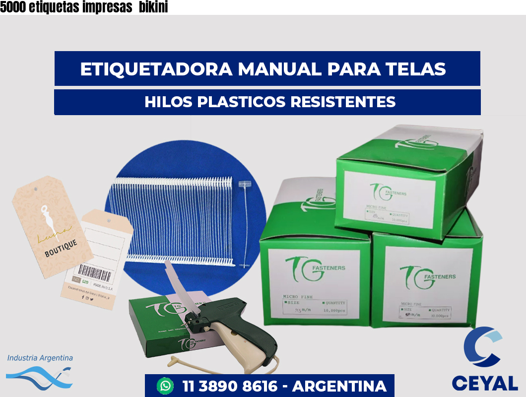 5000 etiquetas impresas bikini