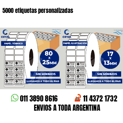5000 etiquetas personalizadas