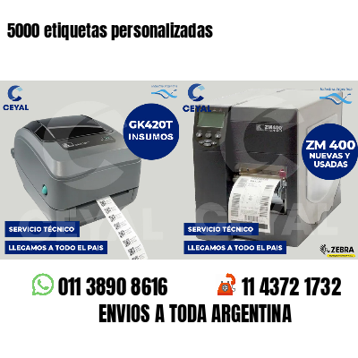 5000 etiquetas personalizadas