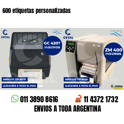 600 etiquetas personalizadas