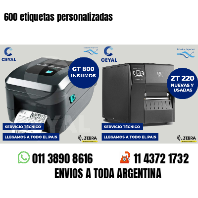 600 etiquetas personalizadas