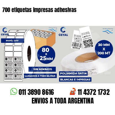 700 etiquetas impresas adhesivas