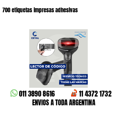 700 etiquetas impresas adhesivas