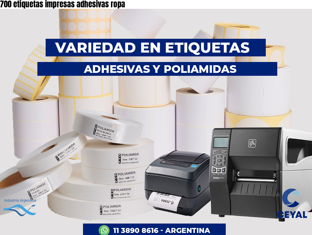 700 etiquetas impresas adhesivas ropa