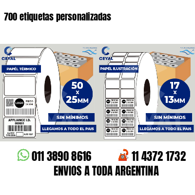 700 etiquetas personalizadas
