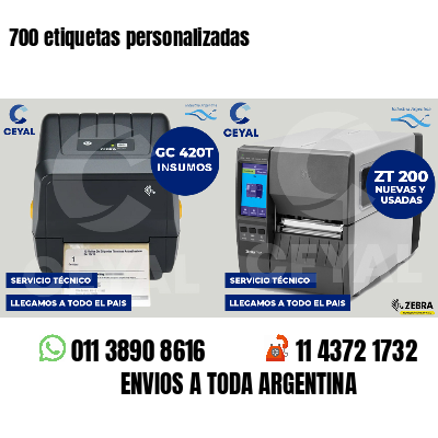 700 etiquetas personalizadas