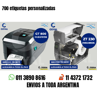 700 etiquetas personalizadas