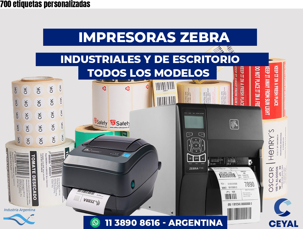 700 etiquetas personalizadas