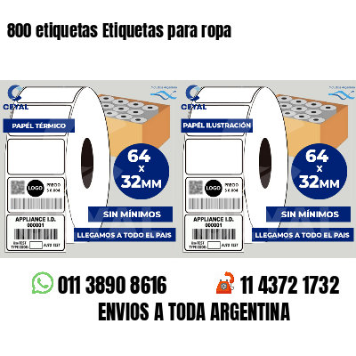 800 etiquetas Etiquetas para ropa