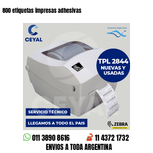 800 etiquetas impresas adhesivas