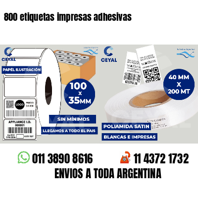 800 etiquetas impresas adhesivas