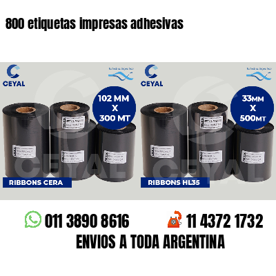 800 etiquetas impresas adhesivas
