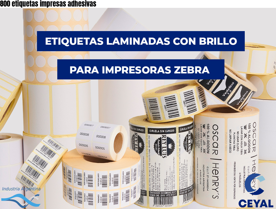 800 etiquetas impresas adhesivas