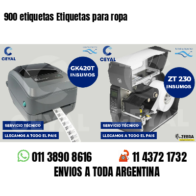 900 etiquetas Etiquetas para ropa