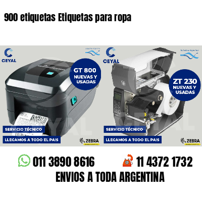 900 etiquetas Etiquetas para ropa