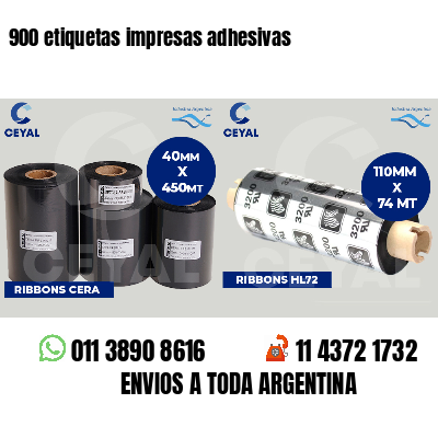 900 etiquetas impresas adhesivas